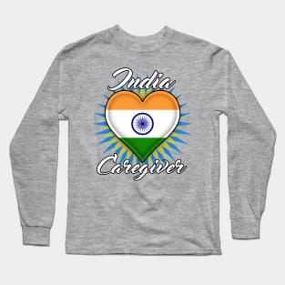 India Caregiver (white font) Long Sleeve T-Shirt